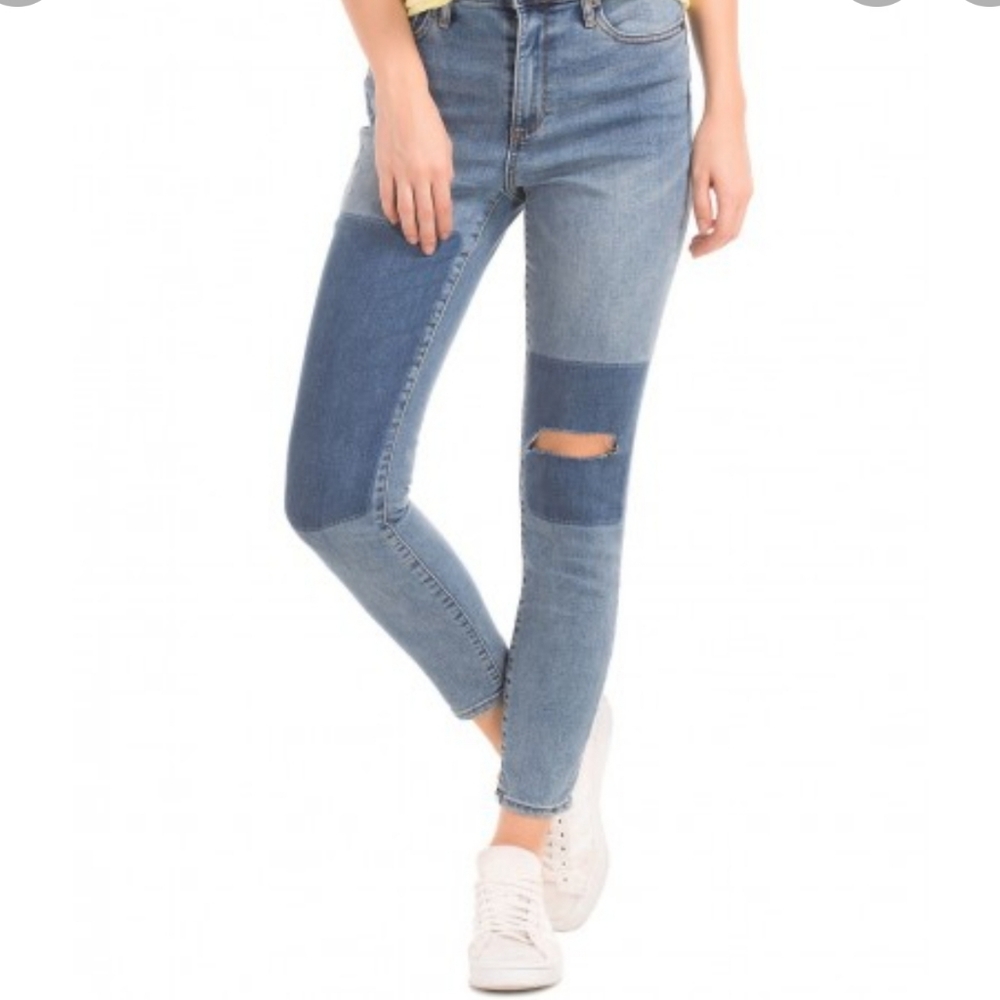 Gap Stretch 1969 Patchwork True Skinny Super High… - image 1